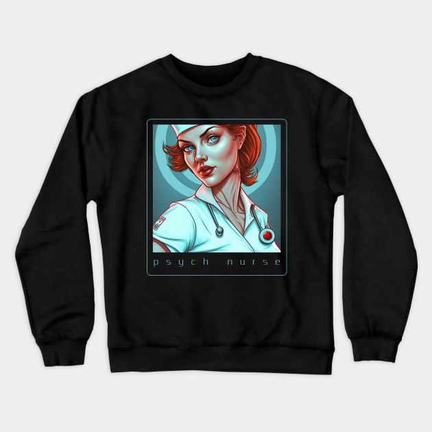 Psych Nurse Crewneck Sweatshirt by obstinator